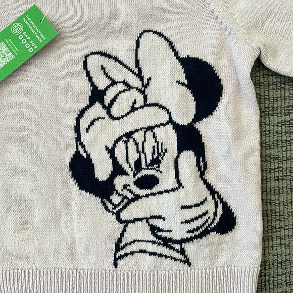 💜 BNWT baby Gap | Disney Minnie Mouse Lavender Intarsia Sweater RRP $39.99 💜 - Picture 2 of 7